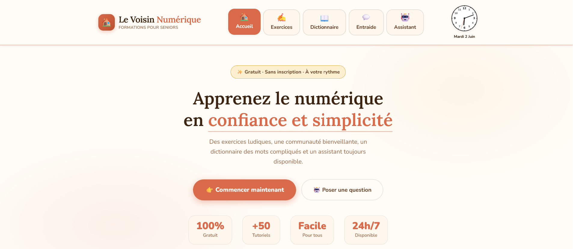 Plateforme d'entraide pour seniors